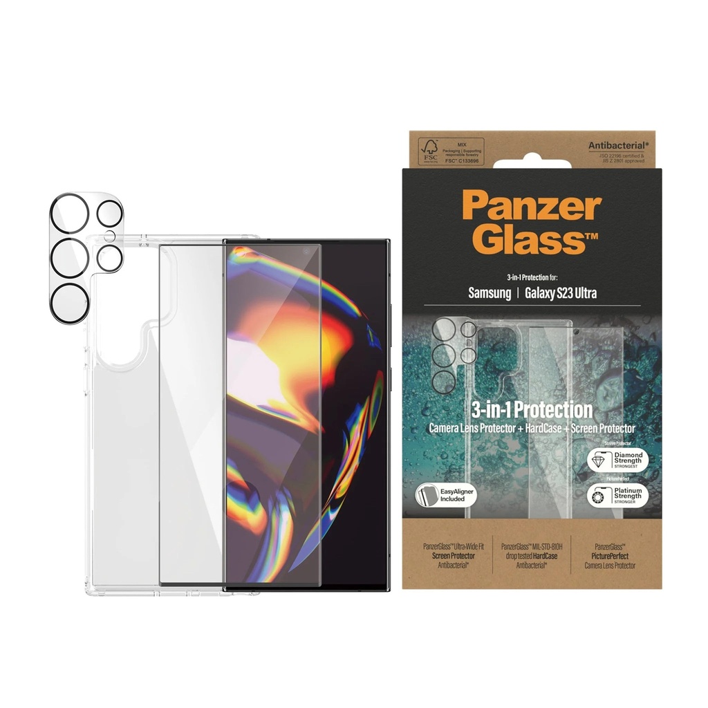 PanzerGlass Samsung Galaxy S23 Ultra Bundle Screen Protector / Hard